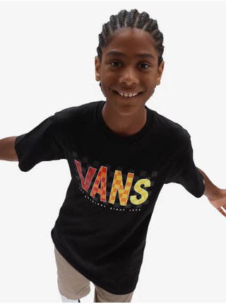 Čierne chlapčenské tričko s potlačou VANS