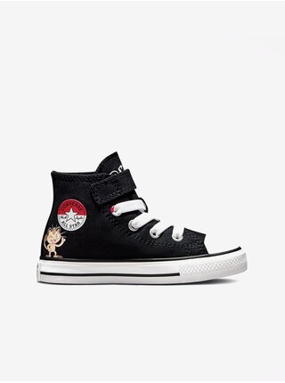 Černé dětské vzorované kotníkové tenisky Converse X POKEMON 
