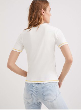 Bílé dámské tričko Desigual Daisy