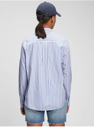 Modrá dámská bavlněná pruhovaná košile GAP