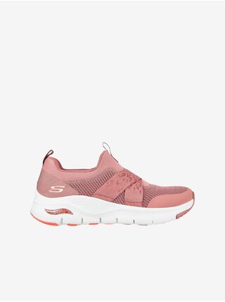 Starorůžové dámské tenisky Skechers Arch Fit