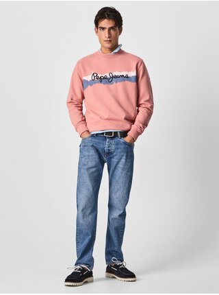 Starorůžová pánská mikina Pepe Jeans Donte