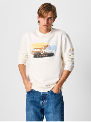 Krémová pánská mikina Pepe Jeans Dawson