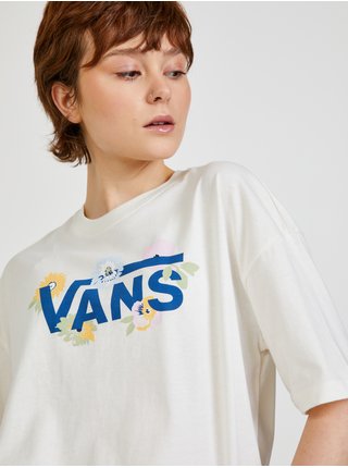 Bílé dámské vzorované tričko VANS