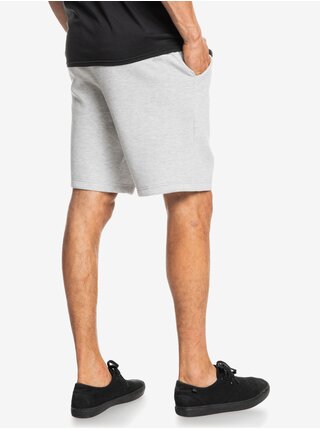 Světle šedé pánské žíhané kraťasy Quiksilver