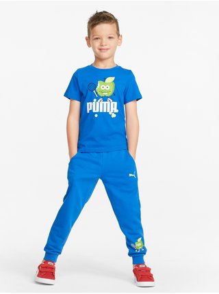 Modré chlapčenské vzorované tričko Puma Fruit Mates