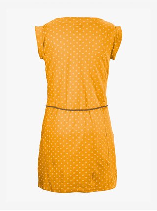 Žluté dámské puntíkované šaty killtec