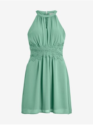 Světle zelené šaty s krajkou VILA Milina
