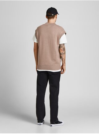 Hnědá svetrová vesta Jack & Jones Neo