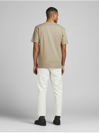 Béžové basic tričko Jack & Jones Relaxed