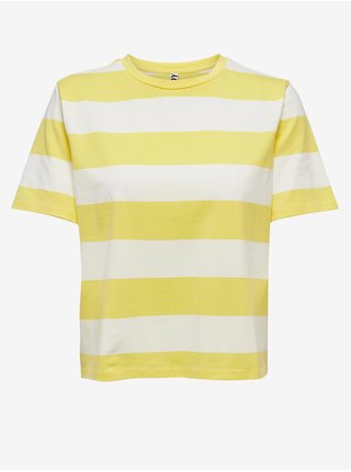 Krémovo-žluté pruhované tričko JDY Pablo