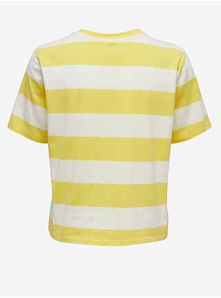 Krémovo-žlté pruhované tričko Jacqueline de Yong Pablo