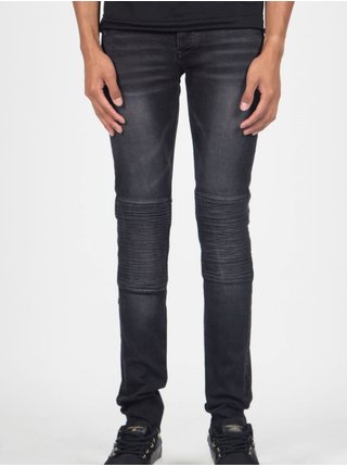 Černé pánské slim fit džíny Black Pleated Jean June Sixth Jeans