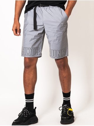 Světle šedé pánské reflexní kraťasy grey shorts logo Reflective