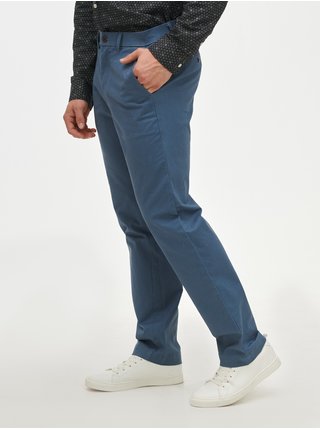 Modré pánske nohavice GAP modern khakis straight fit GapFlex