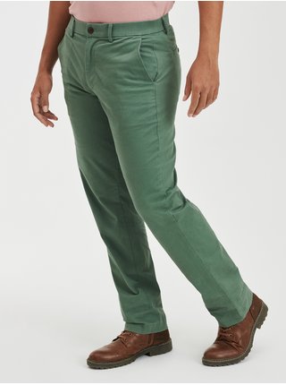Zelené pánské kalhoty modern khakis straight fit GAP GapFlex