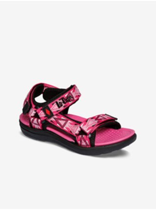 Růžové dívčí vzorované sandály Lee Cooper