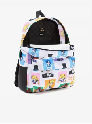 Černo-bílý vzorovaný batoh Vans x Sailor Moon Old Skool IIII