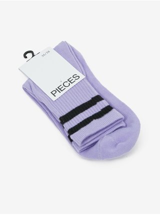 Světle fialové ponožky Pieces Sassie