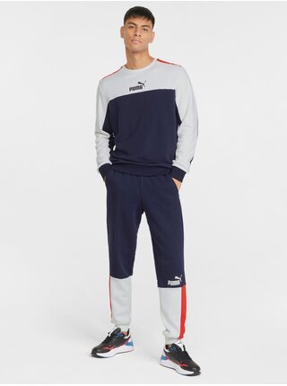Bílo-modrá pánská mikina Puma Essentials