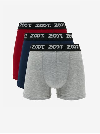 Sada tří pánských boxerek v červené, modré a šedé barvě ZOOT.lab