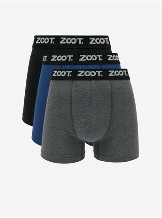 Sada tří pánských boxerek v černé, modré a šedé barvě ZOOT.lab
