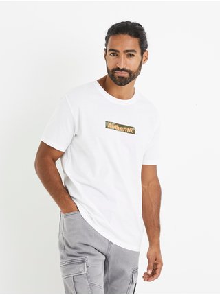 Bílé pánské tričko Celio Veflash 