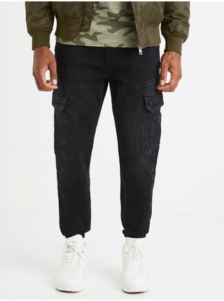 Černé pánské džínové kalhoty Celio Vojogo 
