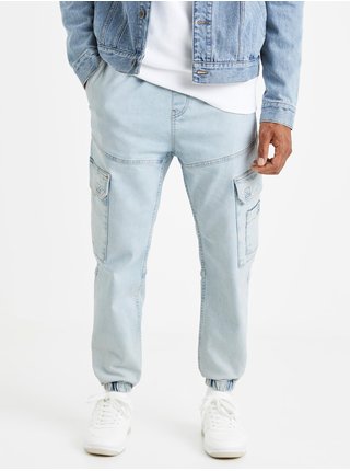 Světle modré pánské džínové kalhoty Celio Vojogo 