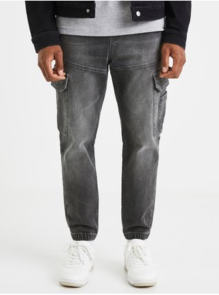 Šedé pánské džínové kalhoty Celio Vojogo 