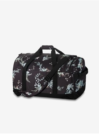 Čierna dámska kvetovaná cestovná taška Dakine Duffle