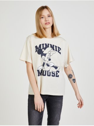 Béžové tričko s potlačou Jacqueline de Yong Milly