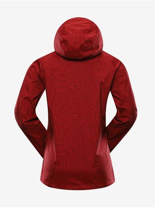 Červená dámská vzorovaná bunda Alpine Pro PADRIGA