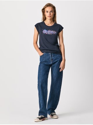 Tričká s krátkym rukávom pre ženy Pepe Jeans - tmavomodrá
