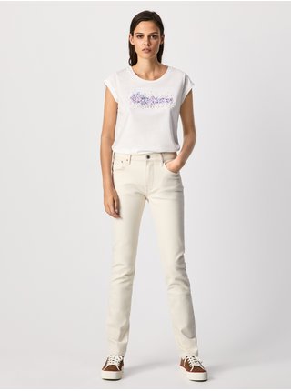 Tričká s krátkym rukávom pre ženy Pepe Jeans - biela