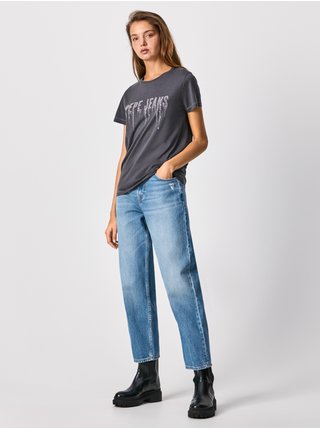 Tričká s krátkym rukávom pre ženy Pepe Jeans - tmavosivá