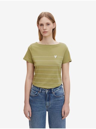 Zelené dámské pruhované tričko Tom Tailor
