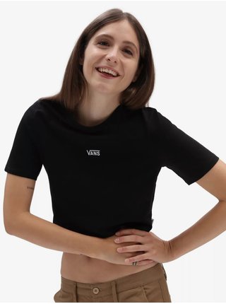 Černé dámské cropped tričko VANS Flying V Crop Crew
