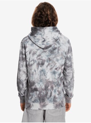 Šedá pánská batikovaná mikina s kapucí Quiksilver Natural Cloudy