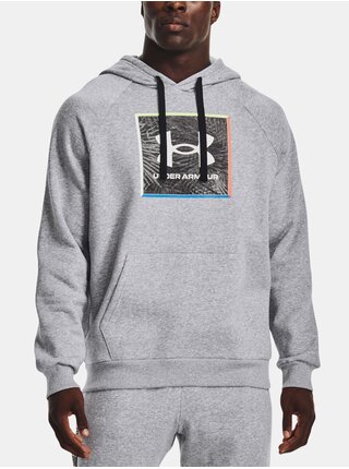 Mikina Under Armour UA Rival Flc Graphic Hoodie - šedá