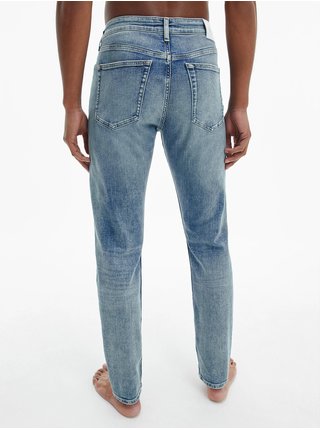 Modré pánské slim fit džíny s potrhaným efektem Calvin Klein Jeans
