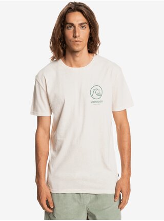 Krémové pánské tričko Quiksilver Gone Words