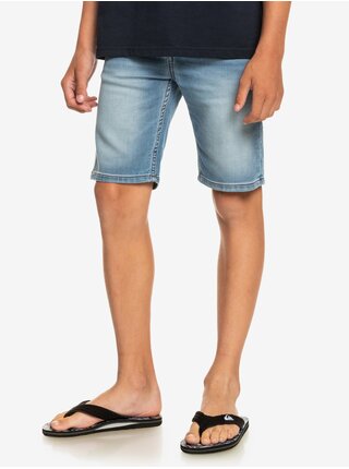 Světle modré klučičí džínové kraťasy Quiksilver Mod