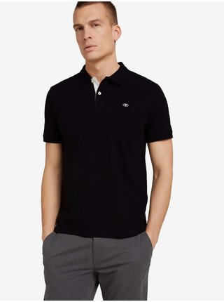 Černé pánské basic polo tričko Tom Tailor