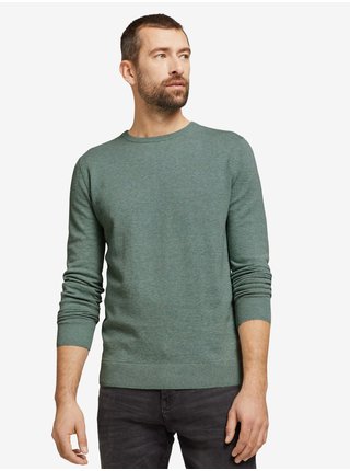 Zelený pánský basic svetr Tom Tailor