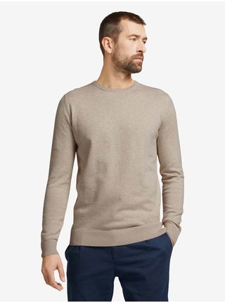 Béžový pánsky basic sveter Tom Tailor