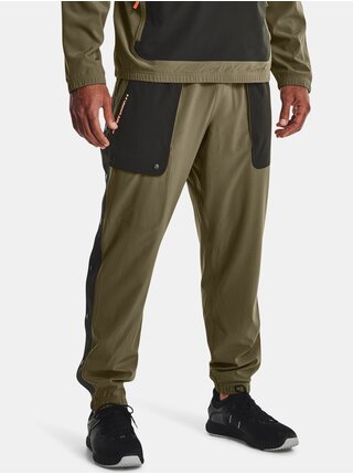 Tepláky Under Armour UA RUSH WOVEN TEAR AWAY PANT - zelená