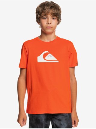 Oranžové klučičí tričko Quiksilver Comp Logo