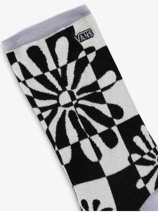 Čierno-biele dámske vzorované ponožky BLACK VANS Divine Energy