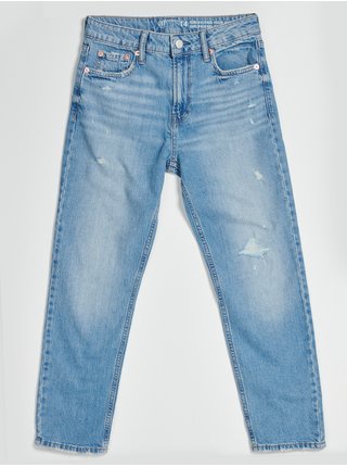 Modré holčičí džíny GAP teen s vysokým pasem